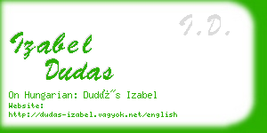 izabel dudas business card